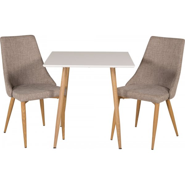 Table à manger Bridge 75 cm - Blanc/chêne Table à manger Bridge 75 cm - Blanc/chêne