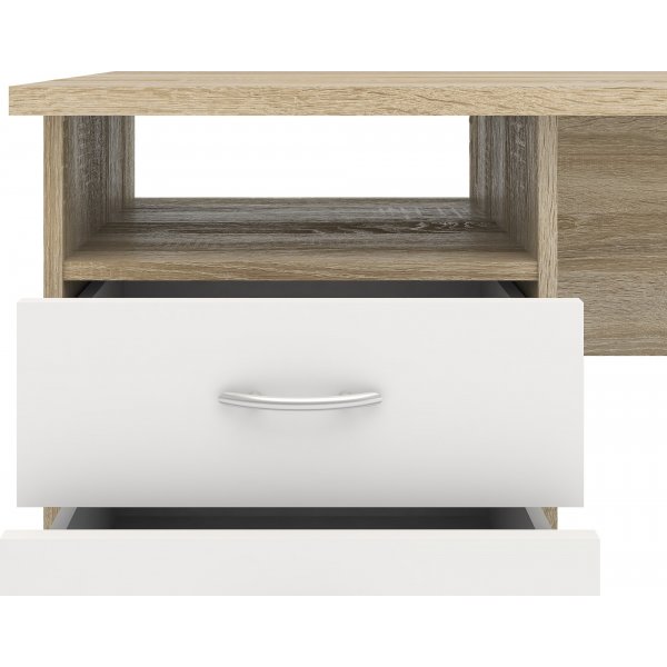 Function Plus skrivbord 120,1 x 48,1 x 72,6 cm - Ek/vit Function Plus skrivbord 120,1 x 48,1 x 72,6 cm - Ek/vit