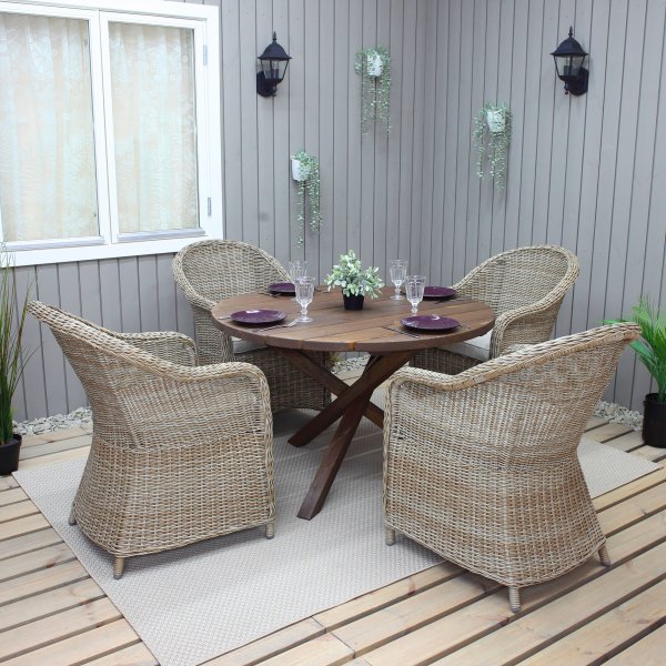 Scottsdale matbord 112 cm - Brun