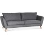 Country 3-sits soffa i grtt tyg 250 cm + Mbeltassar