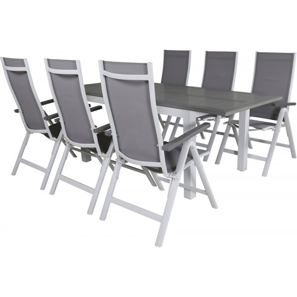 Albany utematgrupp med 6 st Albany stolar - Grå/Vit Albany utematgrupp med 6 st Albany stolar - Grå/Vit