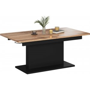 Table basse extensible Cense 70x126-167 cm - Noir / Bois