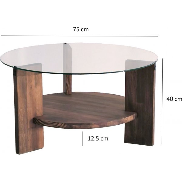Table basse Ekefors 75 cm - Noyer