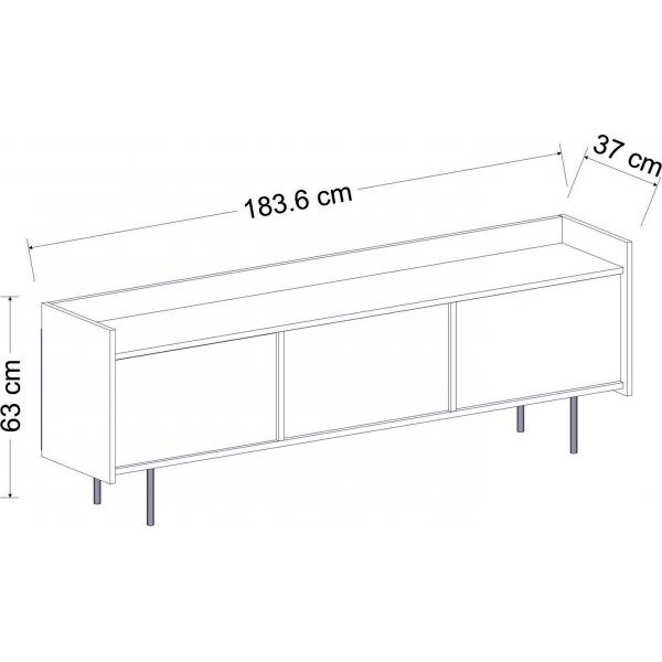 Banc multimédia Atlas - Blanc Banc multimédia Atlas - Blanc