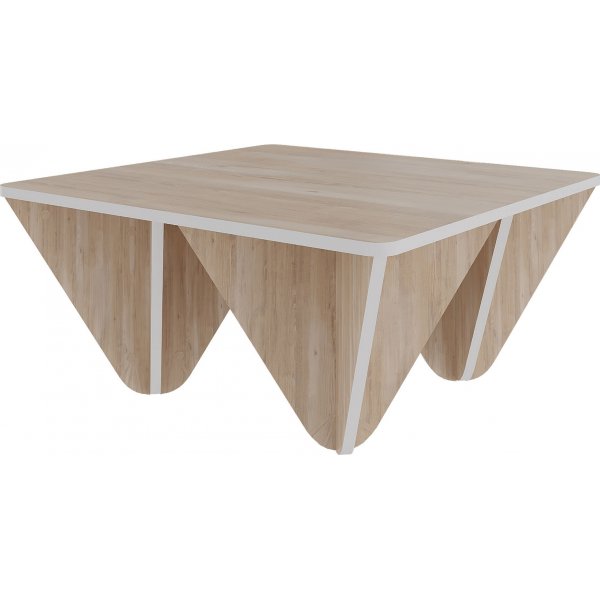 Adamas soffbord 80 x 80 cm - Ek/vit