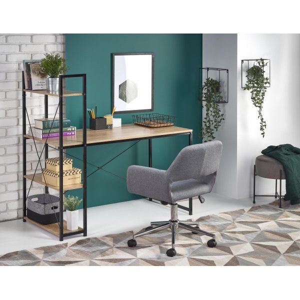 Bureau Perlie 120x60 cm - Chêne Sonoma/noir Bureau Perlie 120x60 cm - Chêne Sonoma/noir