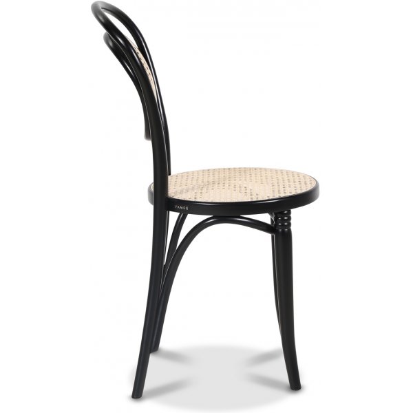 No 10 matstol med rottingsits och -rygg - Svart No 10 matstol med rottingsits och -rygg - Svart