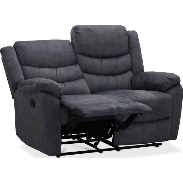 Tampa manuell 2-sits reclinersoffa - Grå tyg Tampa manuell 2-sits reclinersoffa - Grå tyg