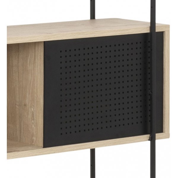 Angus bokhylla 188 cm - Svart/vitpigmenterad ek Angus bokhylla 188 cm - Svart/vitpigmenterad ek