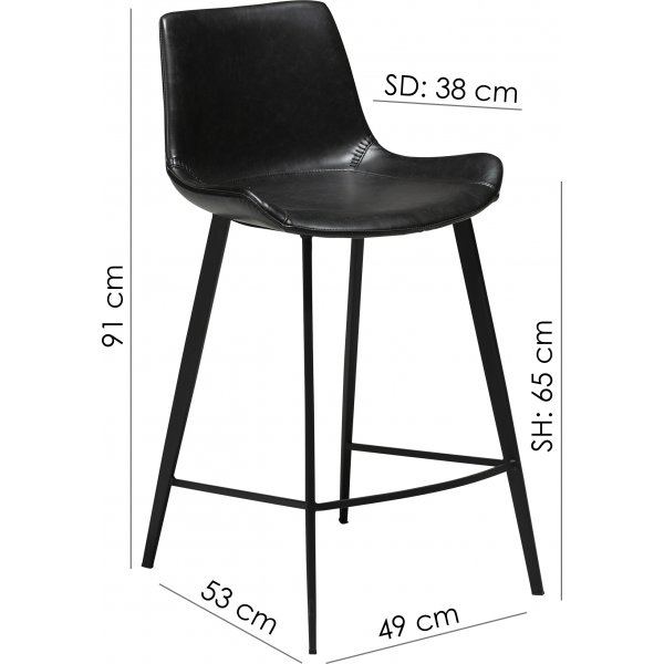 Tabouret de bar Hype 91 cm - PU noir Tabouret de bar Hype 91 cm - PU noir