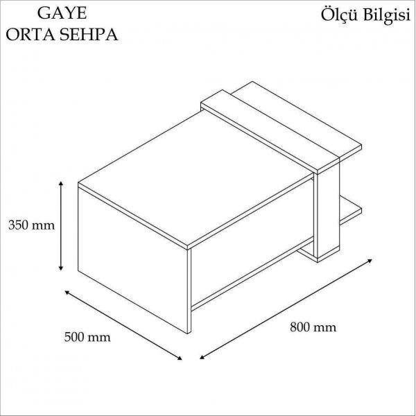 Ova soffbord 80 x 55 cm - Antracit/furu Ova soffbord 80 x 55 cm - Antracit/furu