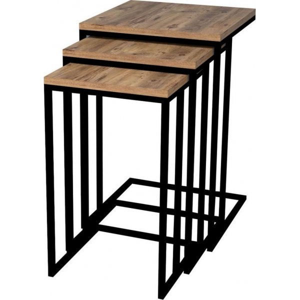 Table Stoli 32x32 | 36x36 | 40x40 cm - Pin/noir Table Stoli 32x32 | 36x36 | 40x40 cm - Pin/noir