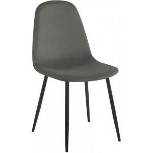 Chaise Carisma en velours gris avec pieds noirs + Dtachant pour meubles