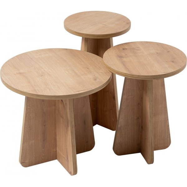 Ensemble de tables basses Lume - Chêne saphir Ensemble de tables basses Lume - Chêne saphir