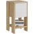 Table de chevet Ema - Chne saphir/blanc