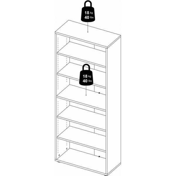 Bibliothque Prima  6 compartiments - Blanc