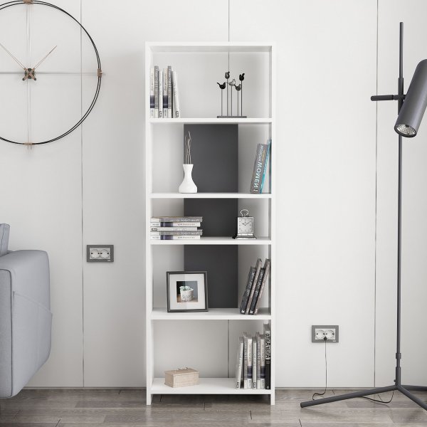 Dio bokhylla - Vit/antracit Dio bokhylla - Vit/antracit