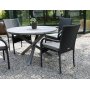 Scottsdale utematgrupp runt bord med 4 st Orissa karmstolar - Svart/gr