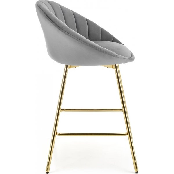 Tabouret de bar Pelican 112 - Gris/doré Tabouret de bar Pelican 112 - Gris/doré