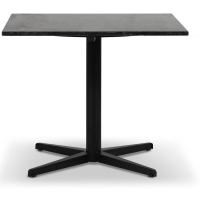 SOHO matbord 90x90 cm - Matt svart kryssfot / Svart granit