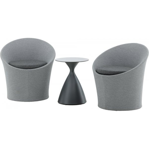 Groupe lounge Spoga - Noir/Gris Groupe lounge Spoga - Noir/Gris