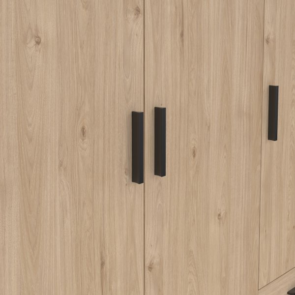 Sprint kledingkast met 3 deuren en 3 lades - Hickory Sprint kledingkast met 3 deuren en 3 lades - Hickory