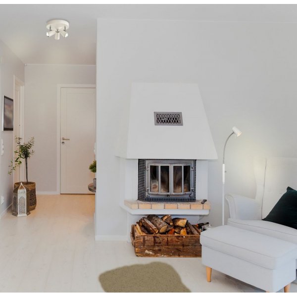 Lampadaire Pilote - Blanc/chrome