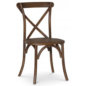 2 st Paris vintage stol med kryss i valnöt + Fläckborttagare för möbler