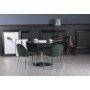 Plaza matgrupp, marmorbord med 4 st Plaza sammetsstolar - Grn/Gr/Krom