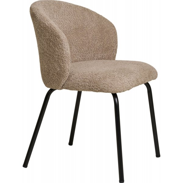 Chaise de salle à manger Safira - Bouclé beige Chaise de salle à manger Safira - Bouclé beige