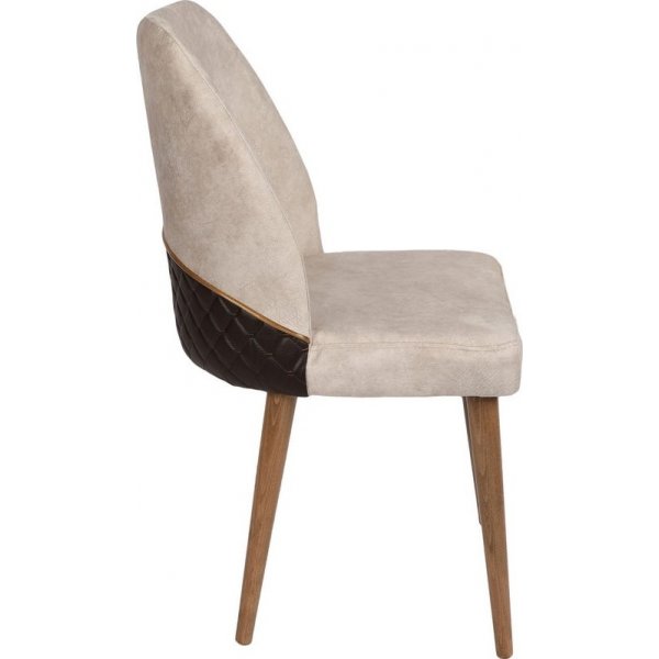 Ensemble de chaises Nova - Blanc crème/noyer Ensemble de chaises Nova - Blanc crème/noyer