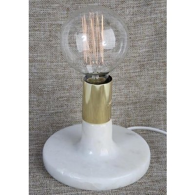 Mellby bordslampa - Vit marmor / Mssing