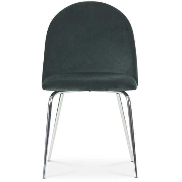 Plaza velvet stol - Gr�n / Krom