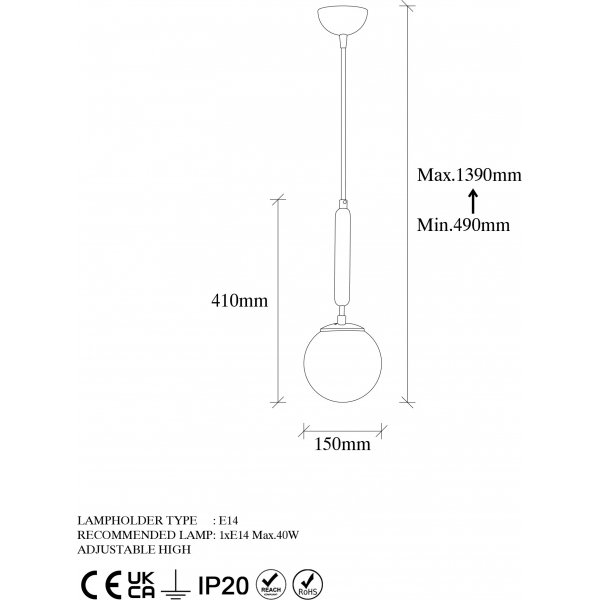 Plafonnier King 11453 - Or