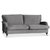 Canap deluxe 3 places Howard Watford - Velours gris