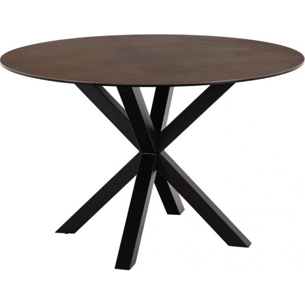 Heaven matbord Ø119 cm - Brun/matt svart
