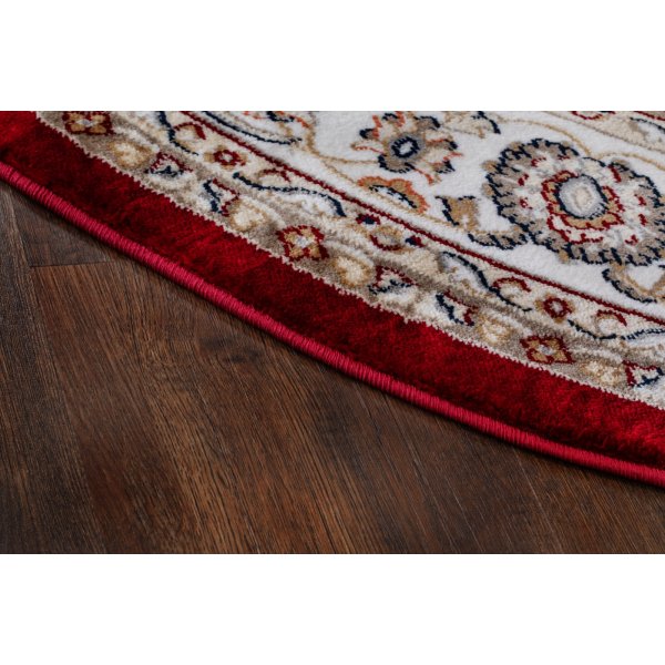 Tapis Dubai Mdaillon Wilton Rouge