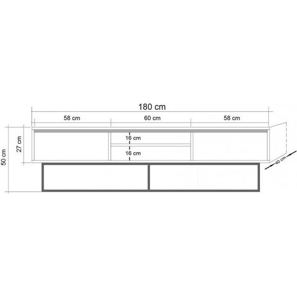 Rodez TV-bänk 180 cm - Travertin Rodez TV-bänk 180 cm - Travertin