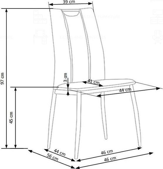 Chaise Theodor - Noir/chrome Chaise Theodor - Noir/chrome