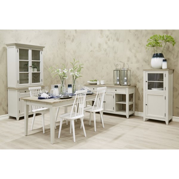 Hvaler Vitrinskp - Antikgr/ljusbetsad ek