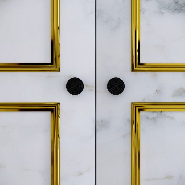 Martin garderob 84 cm - Vit marmor/guld Martin garderob 84 cm - Vit marmor/guld