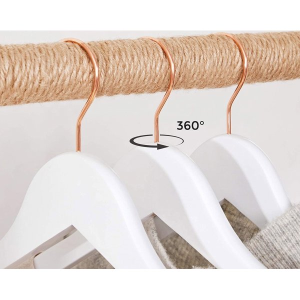 Klädgalge, trä, 44,5 cm, 20-pack - Vit/rosa Klädgalge, trä, 44,5 cm, 20-pack - Vit/rosa