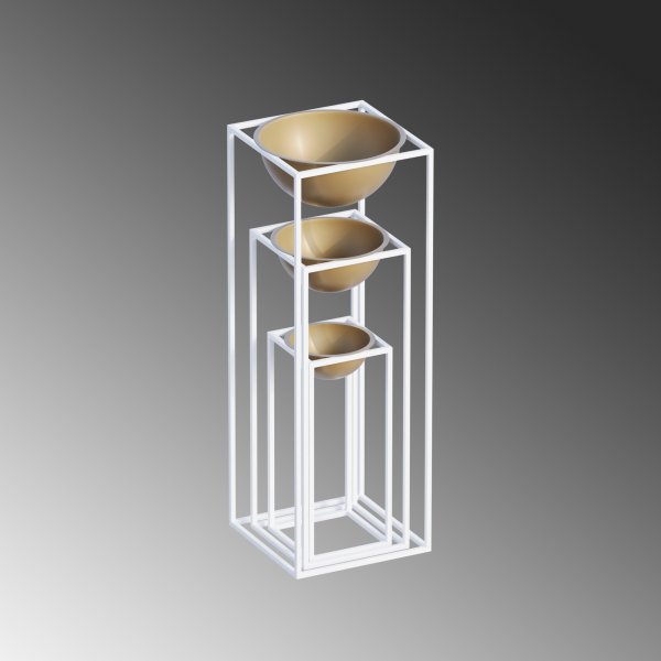 Pot Plato 19 - Blanc/or Pot Plato 19 - Blanc/or