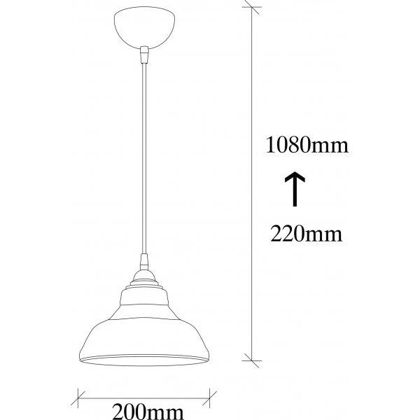 Dilberay taklampa 324-S - Orange Dilberay taklampa 324-S - Orange