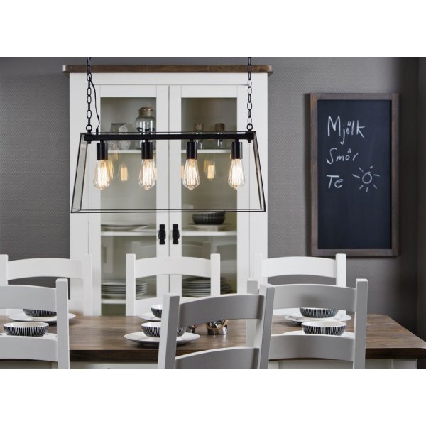 Diplomat taklampa - Svart/klar Diplomat taklampa - Svart/klar