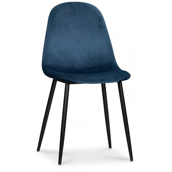 Seat matgrupp, runt matbord med 4 st Carisma sammetsstolar - Vit/Blå Seat matgrupp, runt matbord med 4 st Carisma sammetsstolar - Vit/Blå