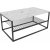 Table basse Azur 95 x 55 cm - Blanc/noir