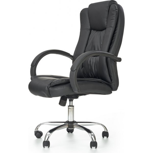 Chaise de bureau Bojan en cuir artificiel noir Chaise de bureau Bojan en cuir artificiel noir