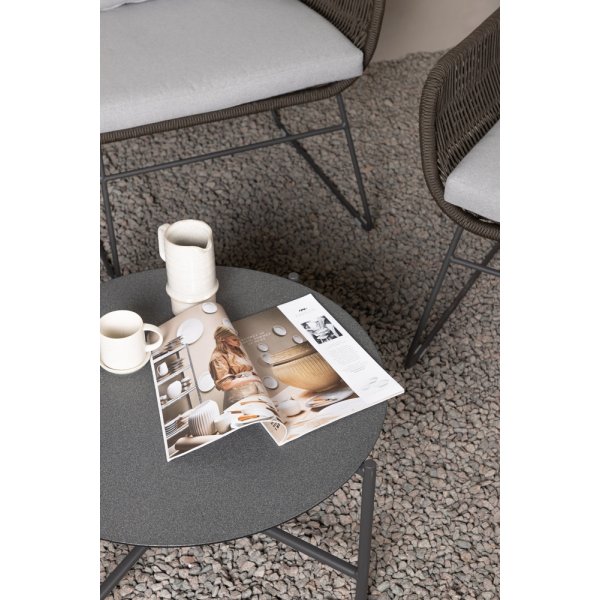 Groupe de canapés Davao - Gris foncé/marron Groupe de canapés Davao - Gris foncé/marron