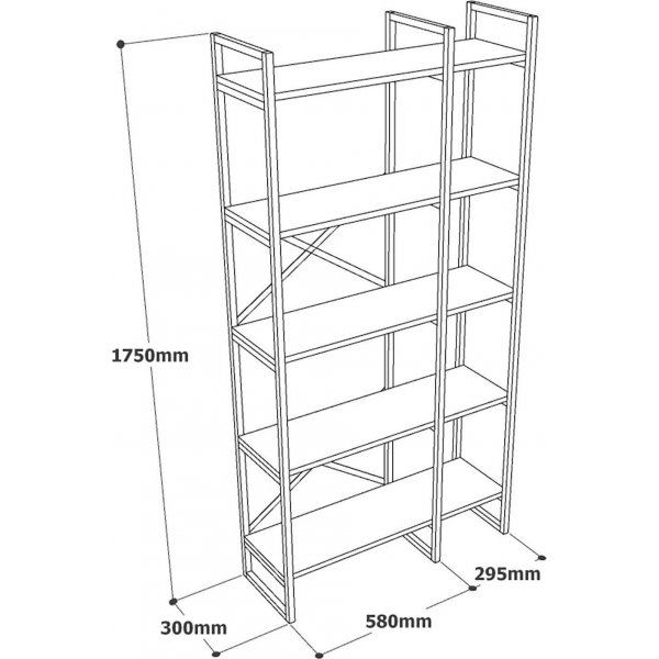 Voyage bokhylla 4 - Furu Voyage bokhylla 4 - Furu